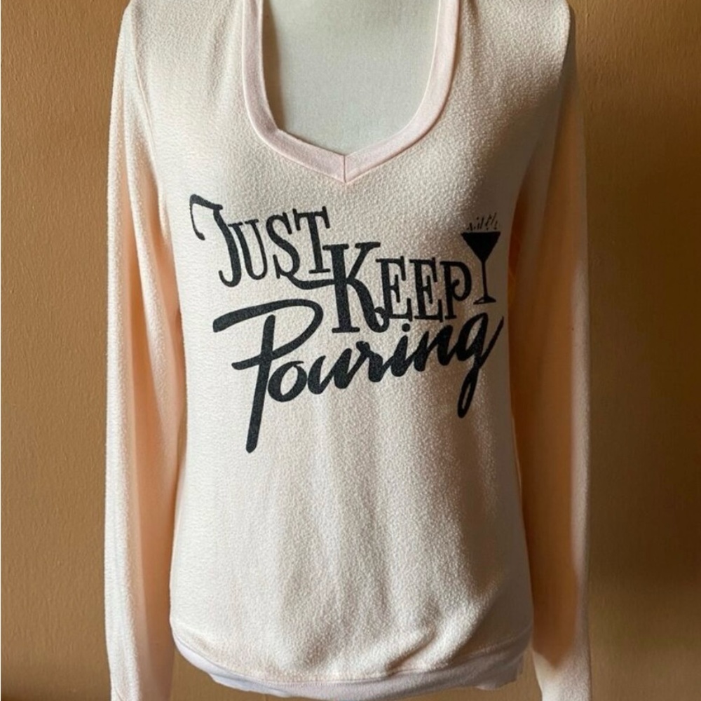WILDFOX JUST KEEP POURING JUMPER SWEATER M